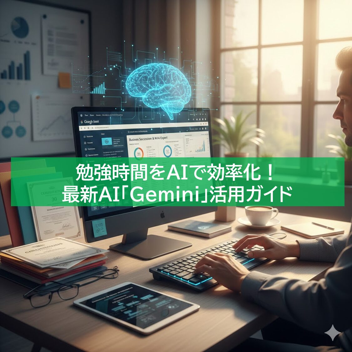 Google Geminiを活用した資格試験勉強法のイメージ
