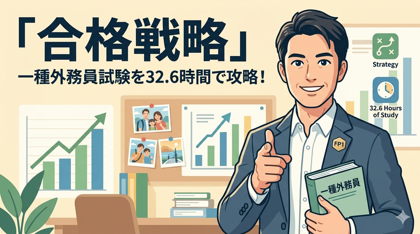 証券外務員一種試験を32.6時間で一発合格するための戦略を解説するアイキャッチ画像