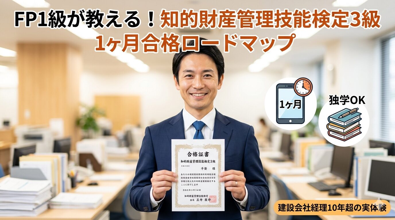 知的財産管理技能検定3級を1ヶ月で攻略するロードマップのアイキャッチ画像
